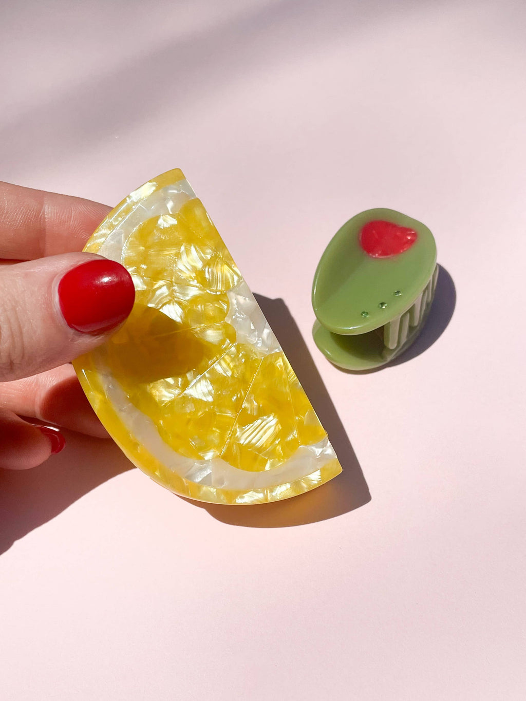 Olive Claw Clip // Cellulose Acetate 