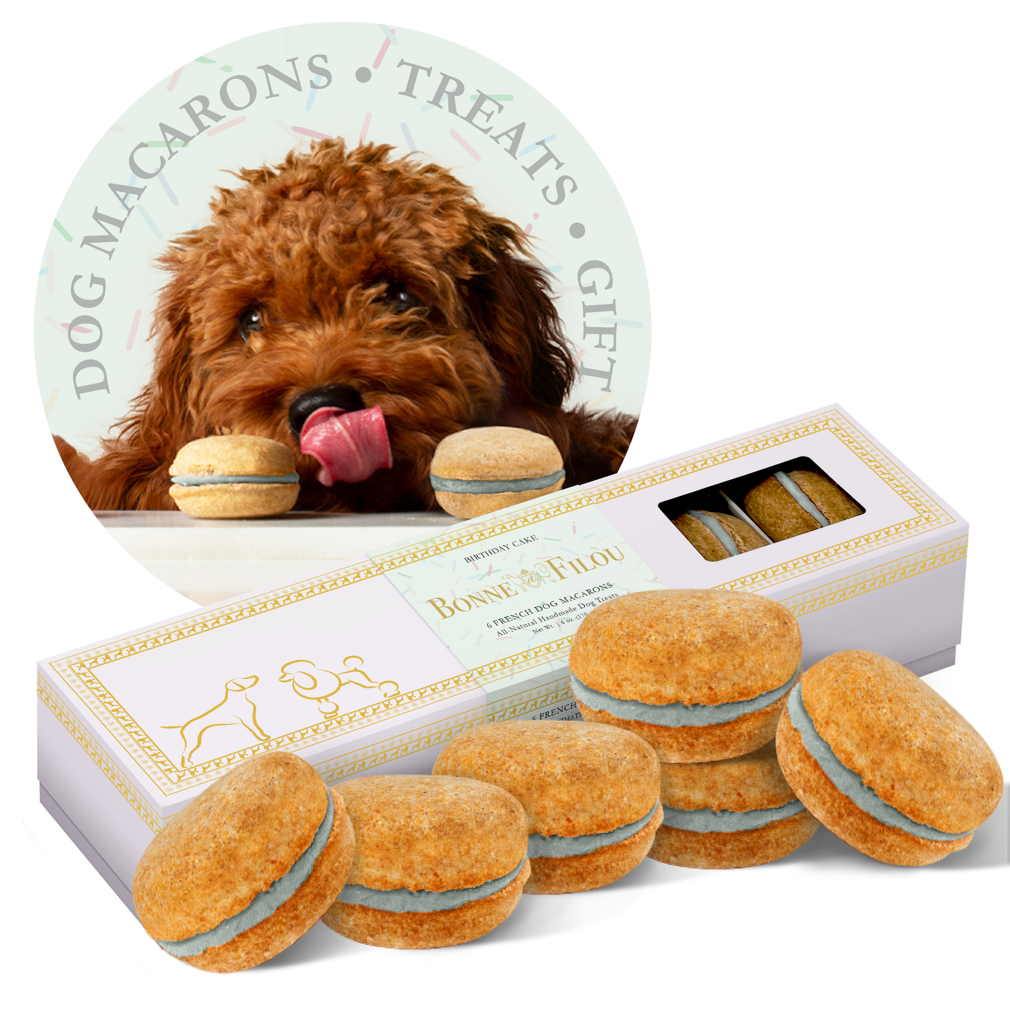 Dog Macarons | Dog Gifts (6 count)
