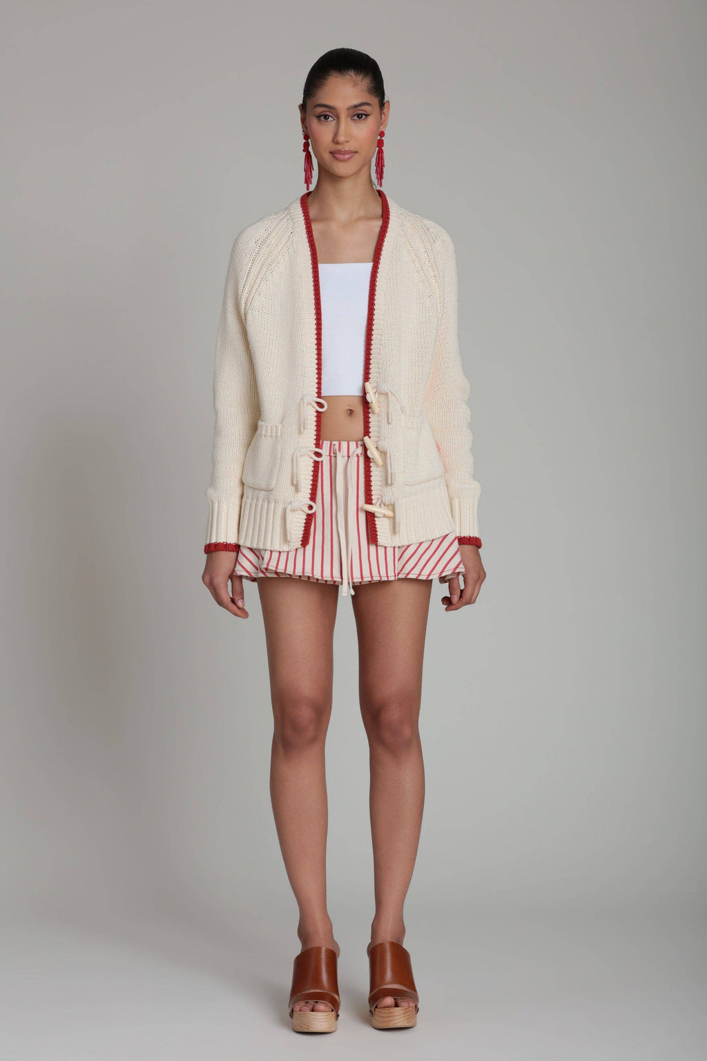 Cotton Lobster Intarsia Toggle Cardigan