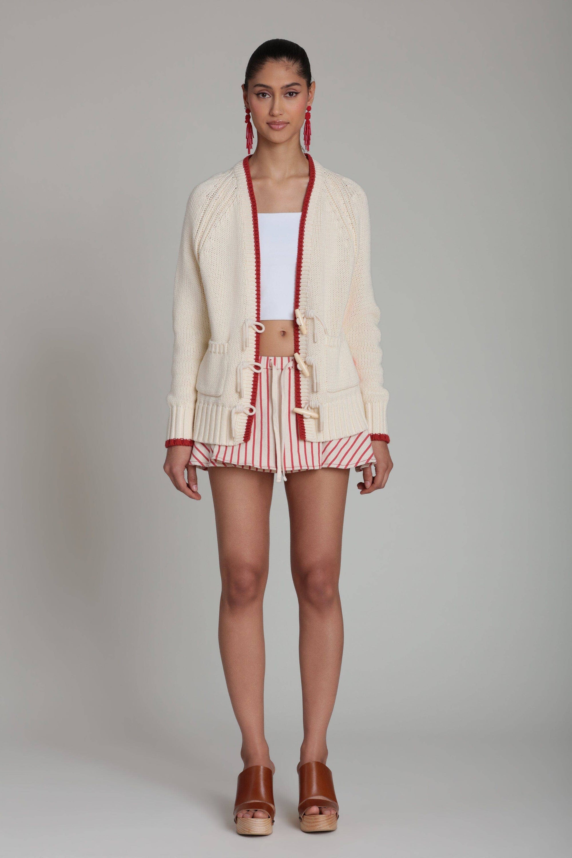 Cotton Lobster Intarsia Toggle Cardigan