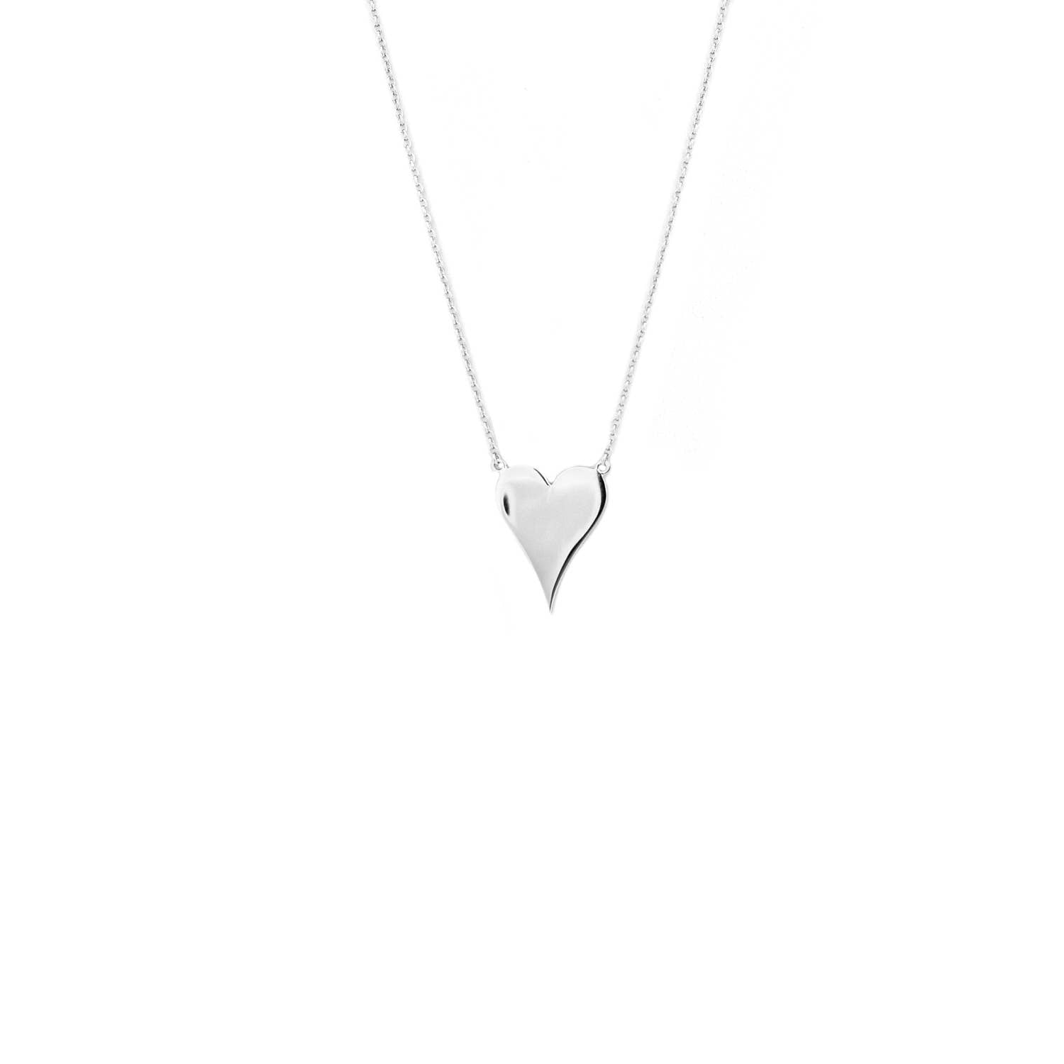 Sterling elongated heart necklace