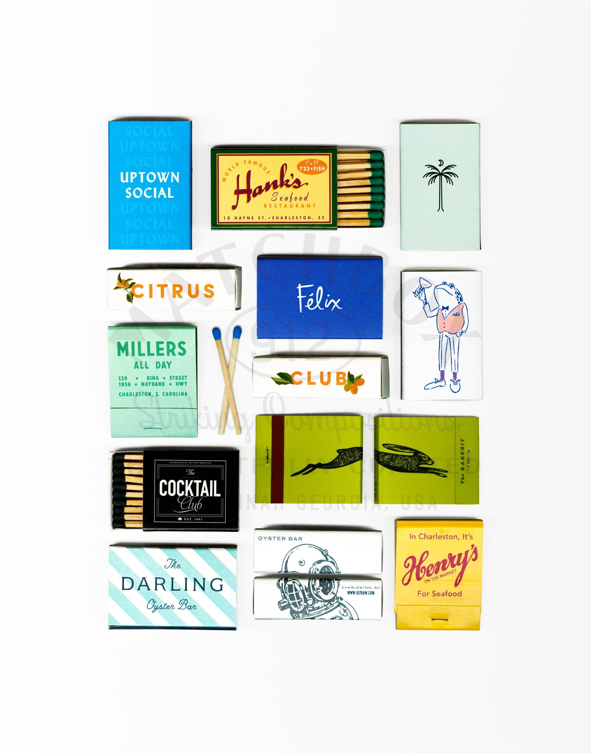 Charleston Vintage Matchbook Collage