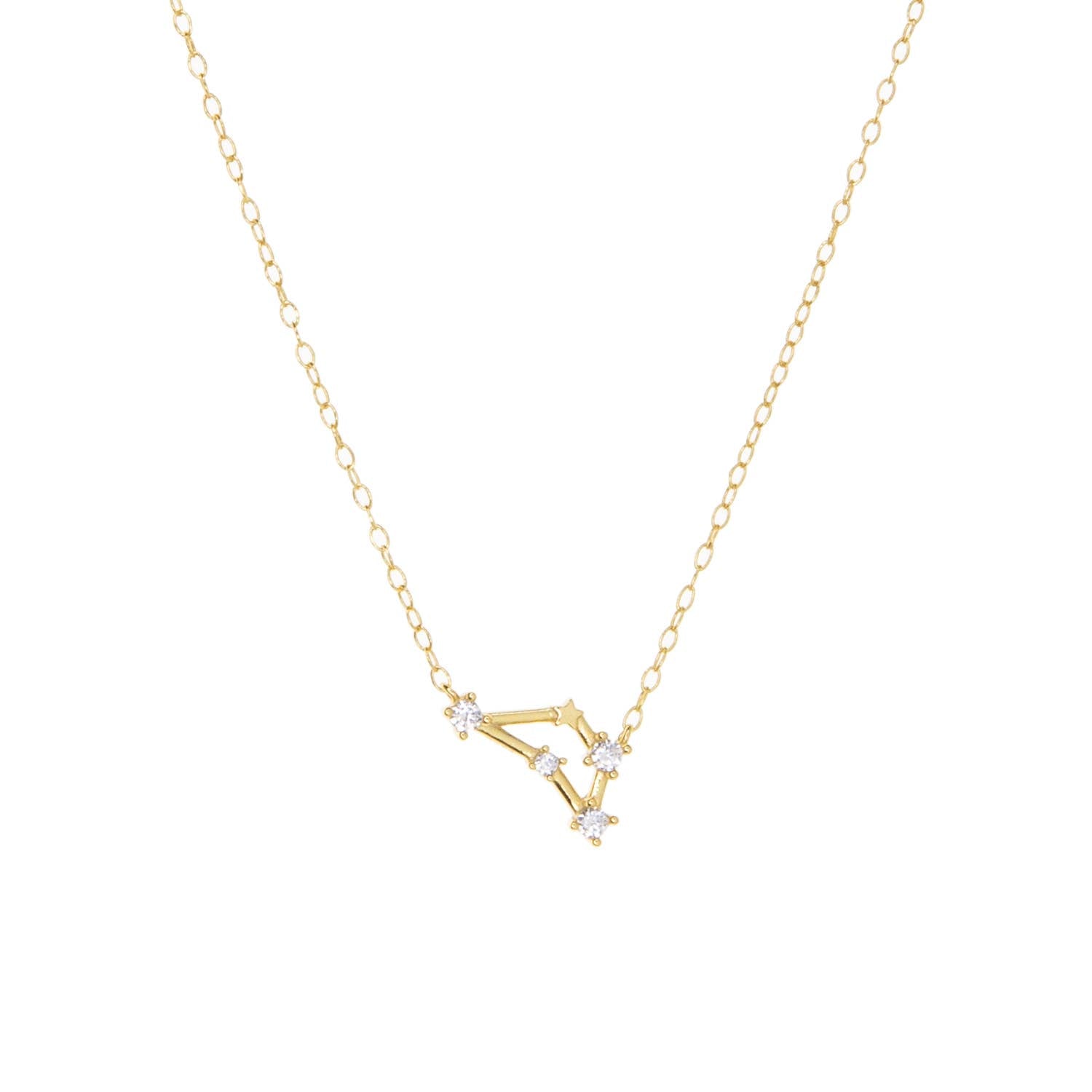 Gold plated zodiac constellation necklace