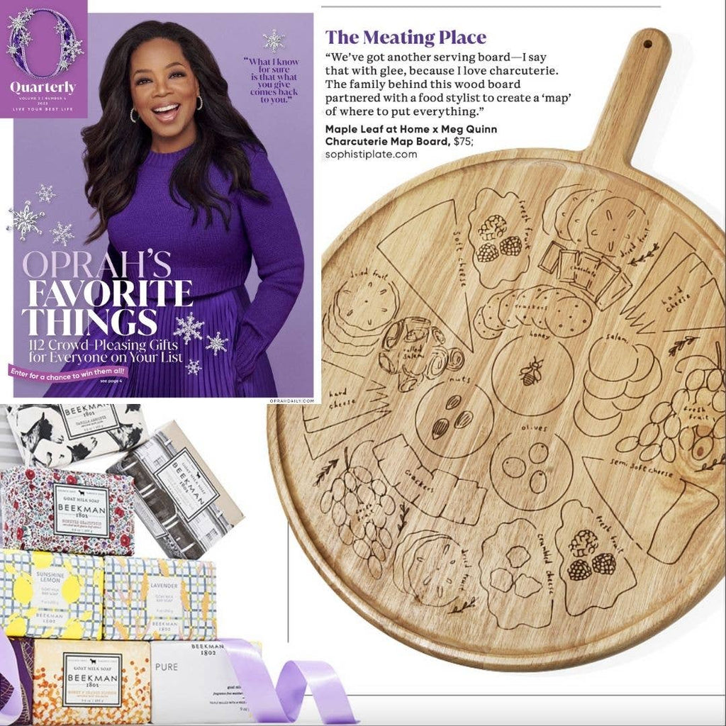 Meg Quinn Cheese Map Board | Round w/ Handle | 22" x 17"