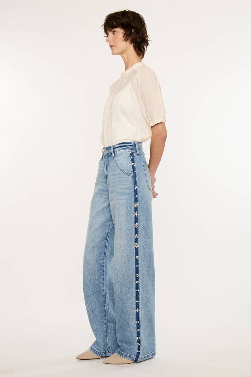 Low Slung Baggy Wide Jeans
