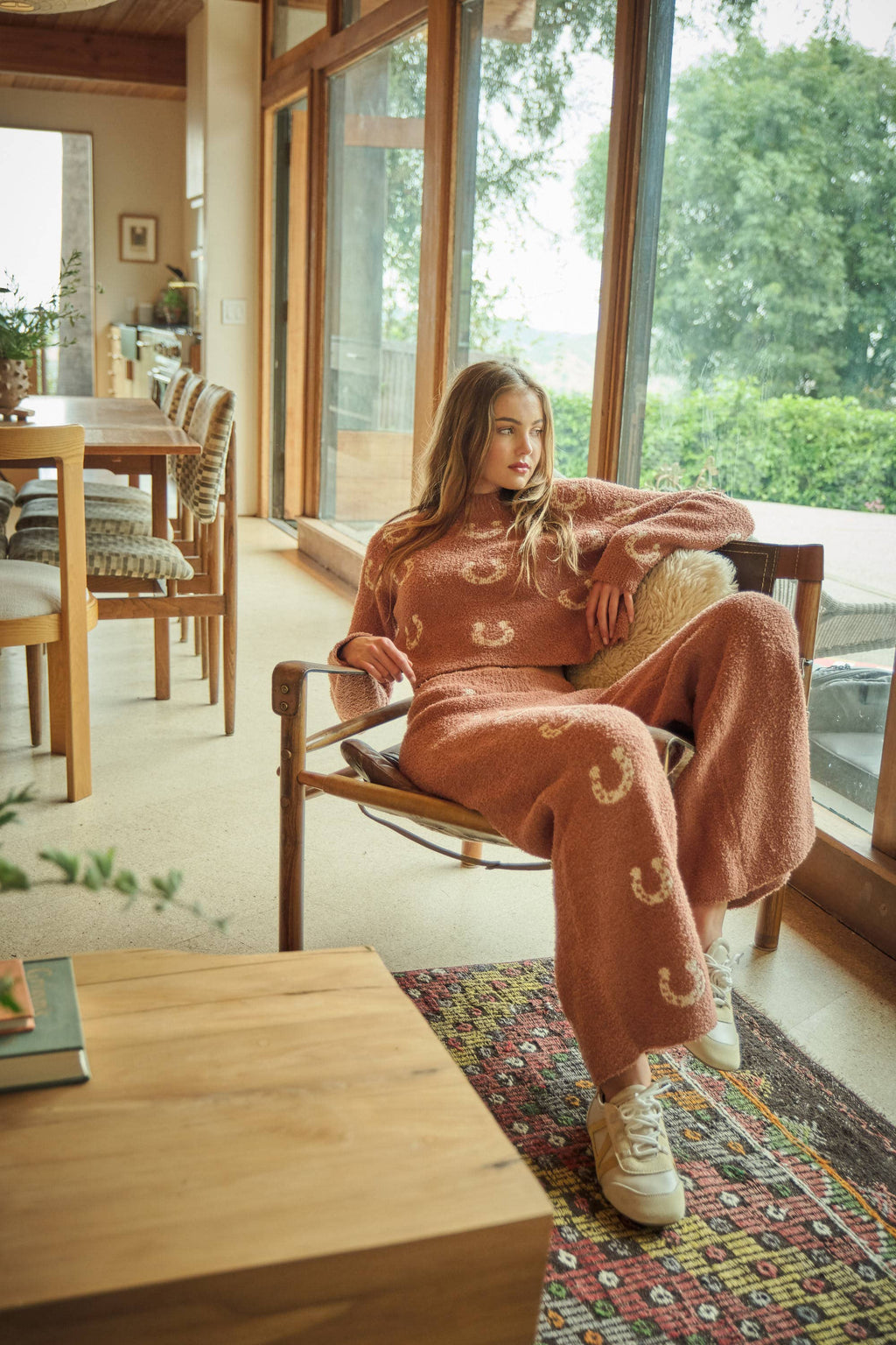 Cozy Horseshoe Knit Pants Set