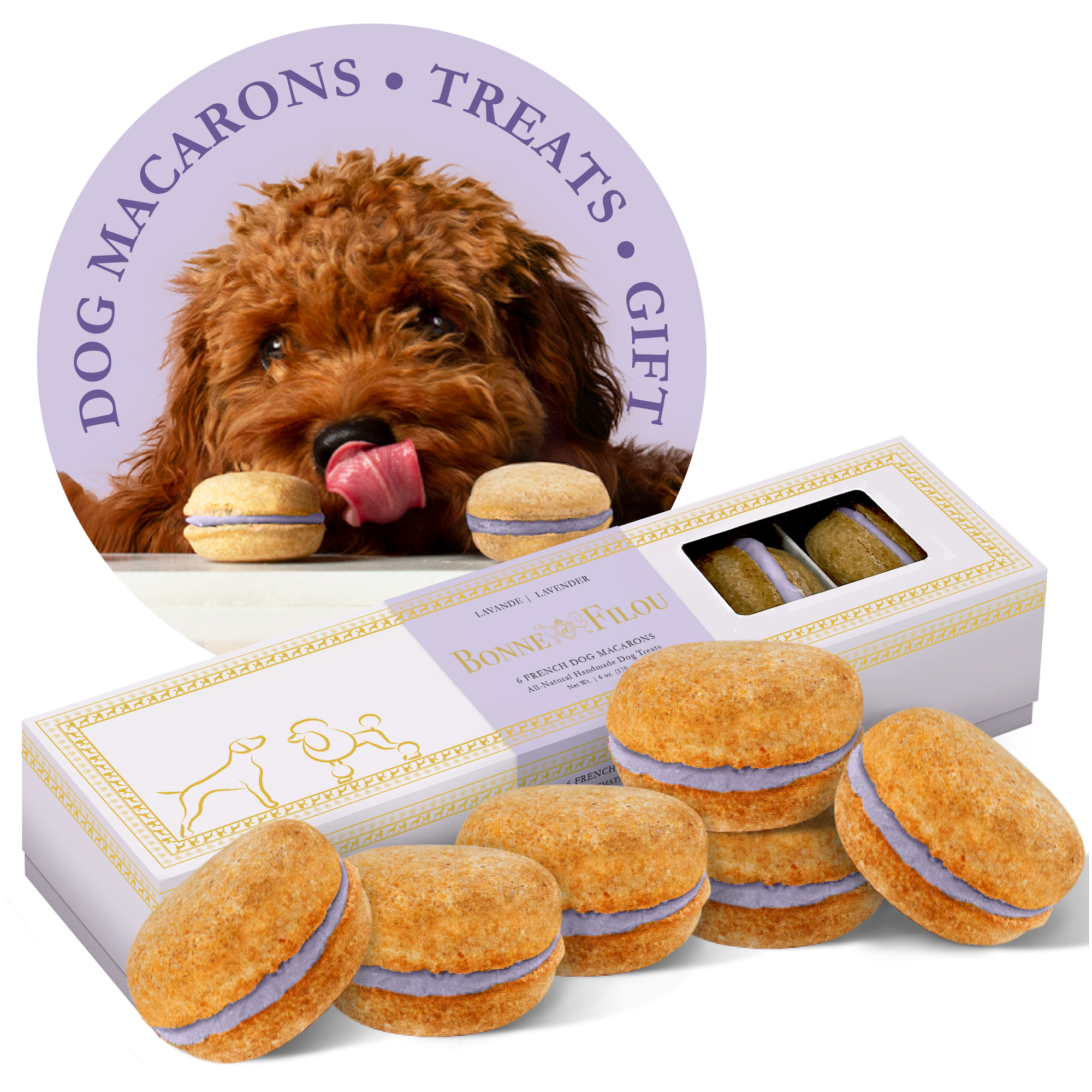 Dog Macarons | Dog Gifts (6 count)