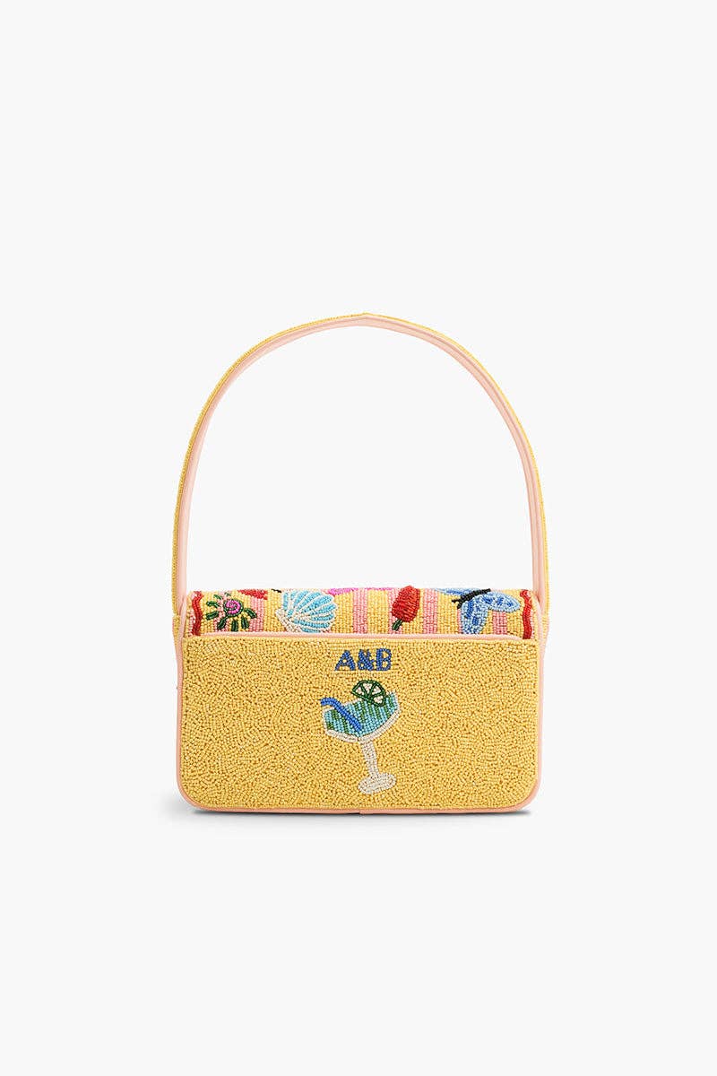 Riviera Chic "La Dolce Vita" Beaded Shoulder Bag