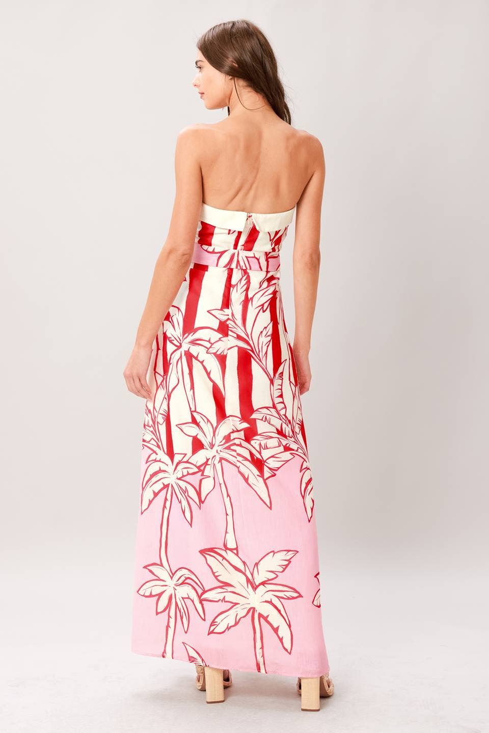 Pink Palms Maxi Dress
