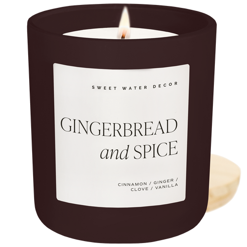 *NEW* Gingerbread and Spice 15 oz Soy Candle, Matte Jar