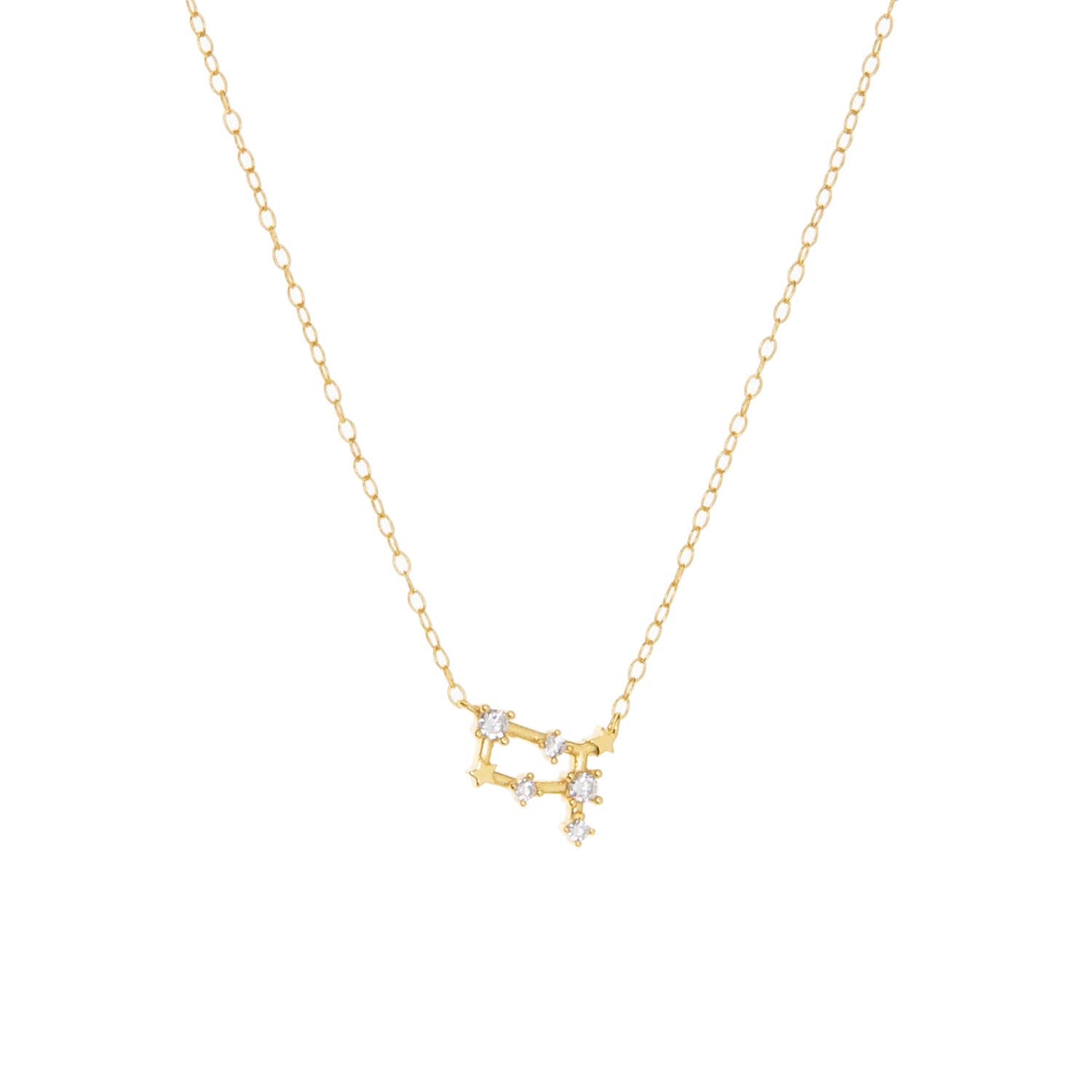 Gold plated zodiac constellation necklace
