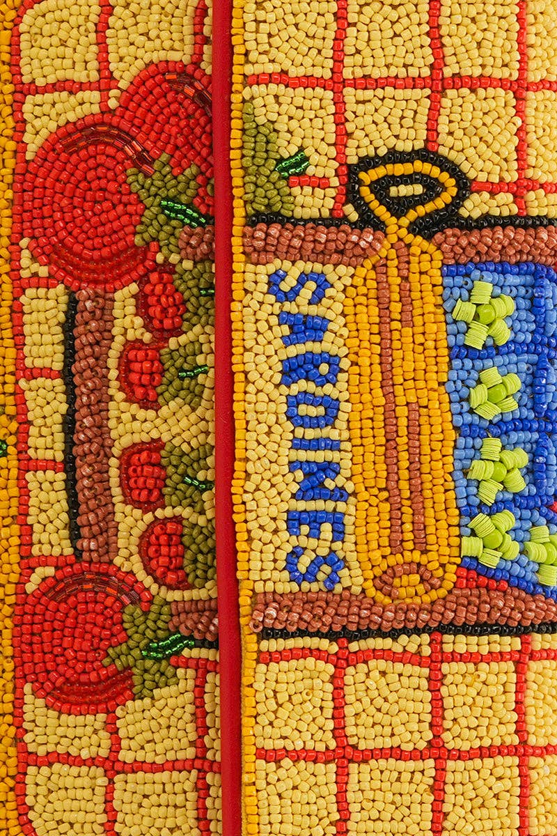 Deep Sea Sardine Beaded Coastal Shoulder Bag