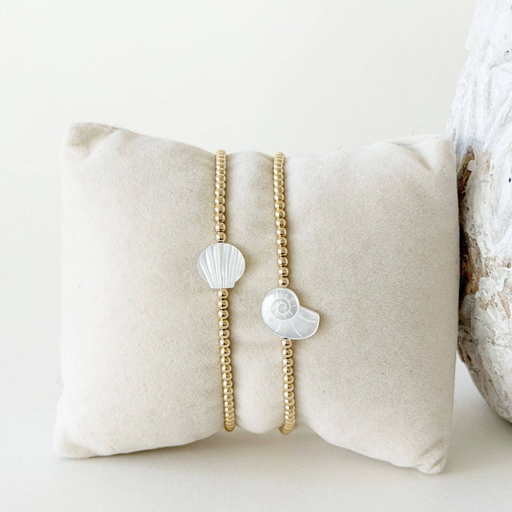 Shell Gold Bead Bracelets