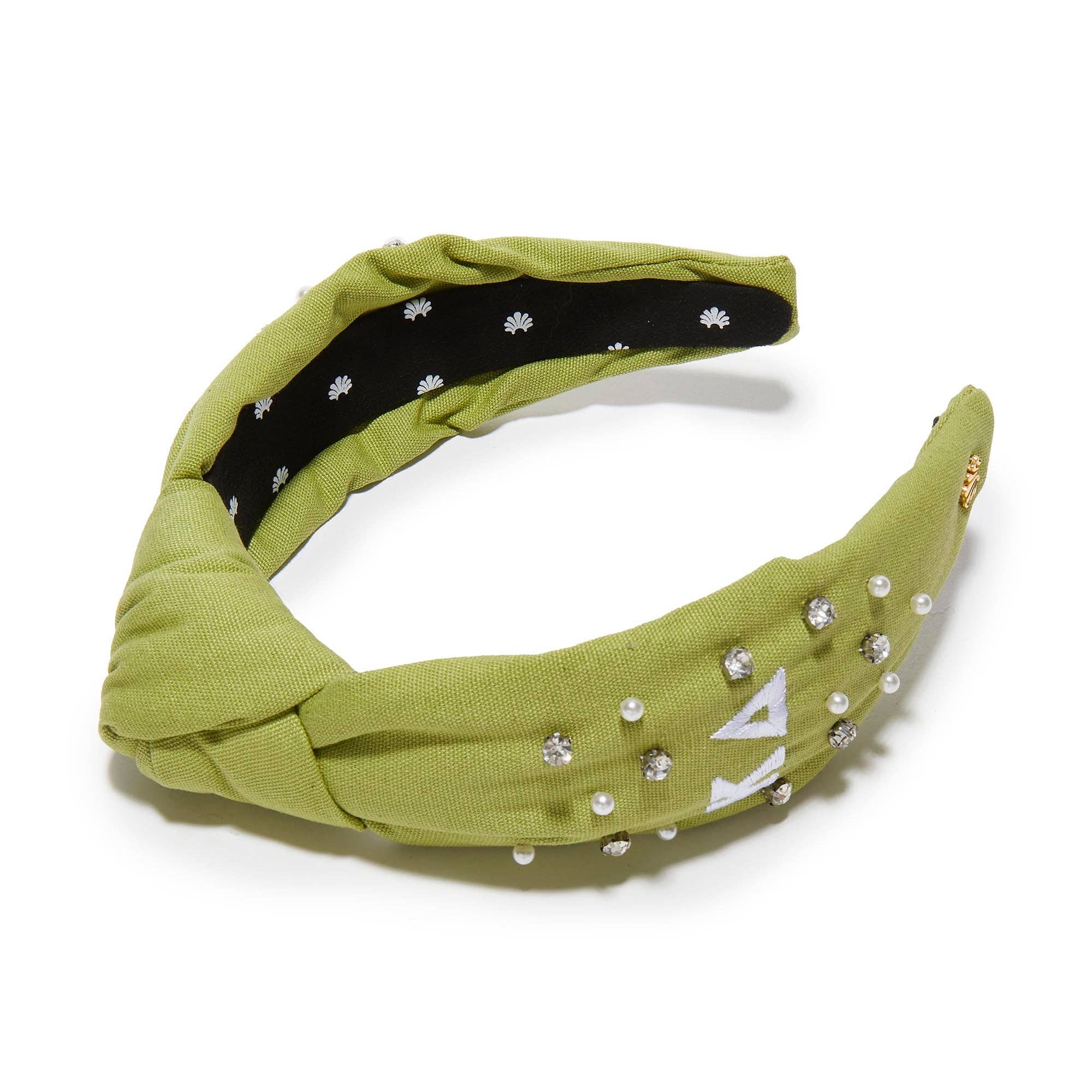 OLIVE KAPPA DELTA KNOTTED HEADBAND