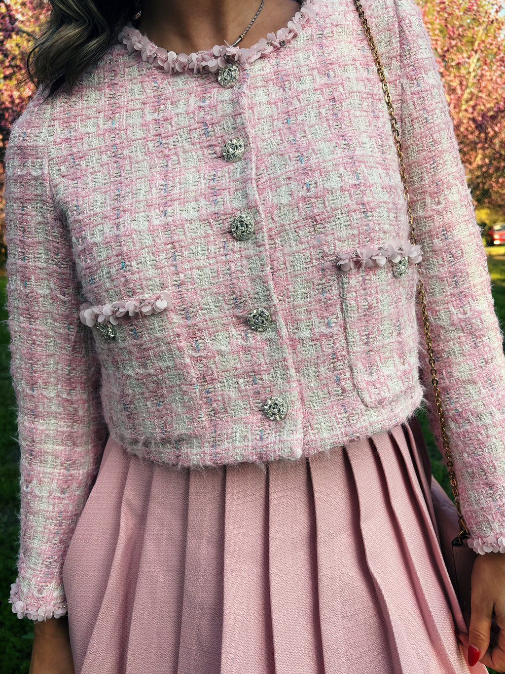 Dusty Rose Tweed Jacket