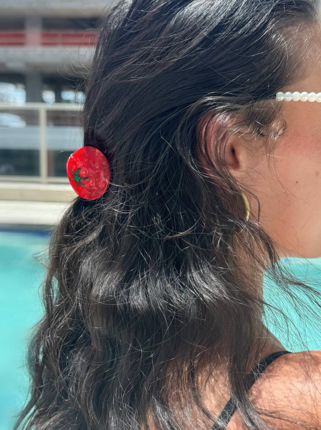 Tomato Claw Clip // Cellulose Acetate 