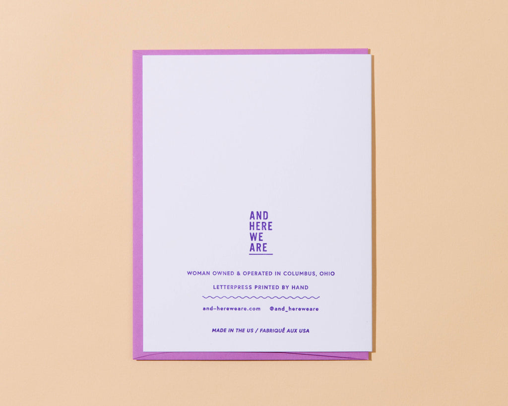 Letterpress Birthday Card—Birth of Venus Day (Art, Funny)