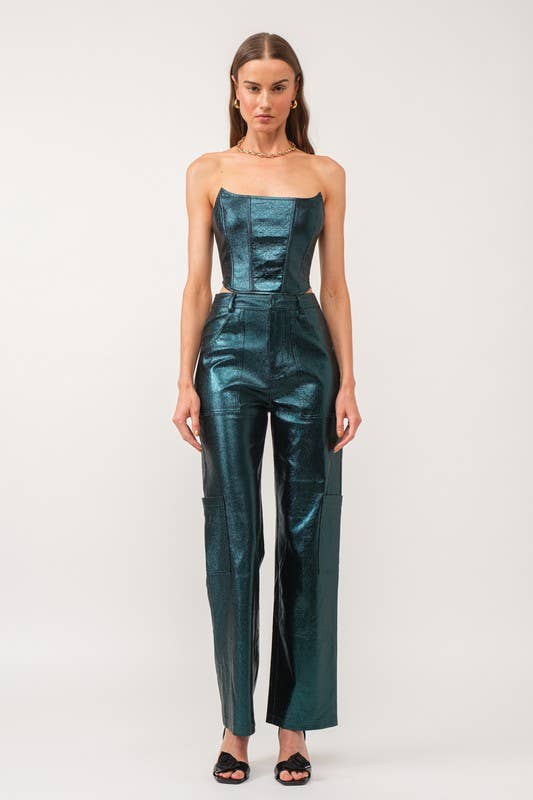 Gaia Teal Corset Top