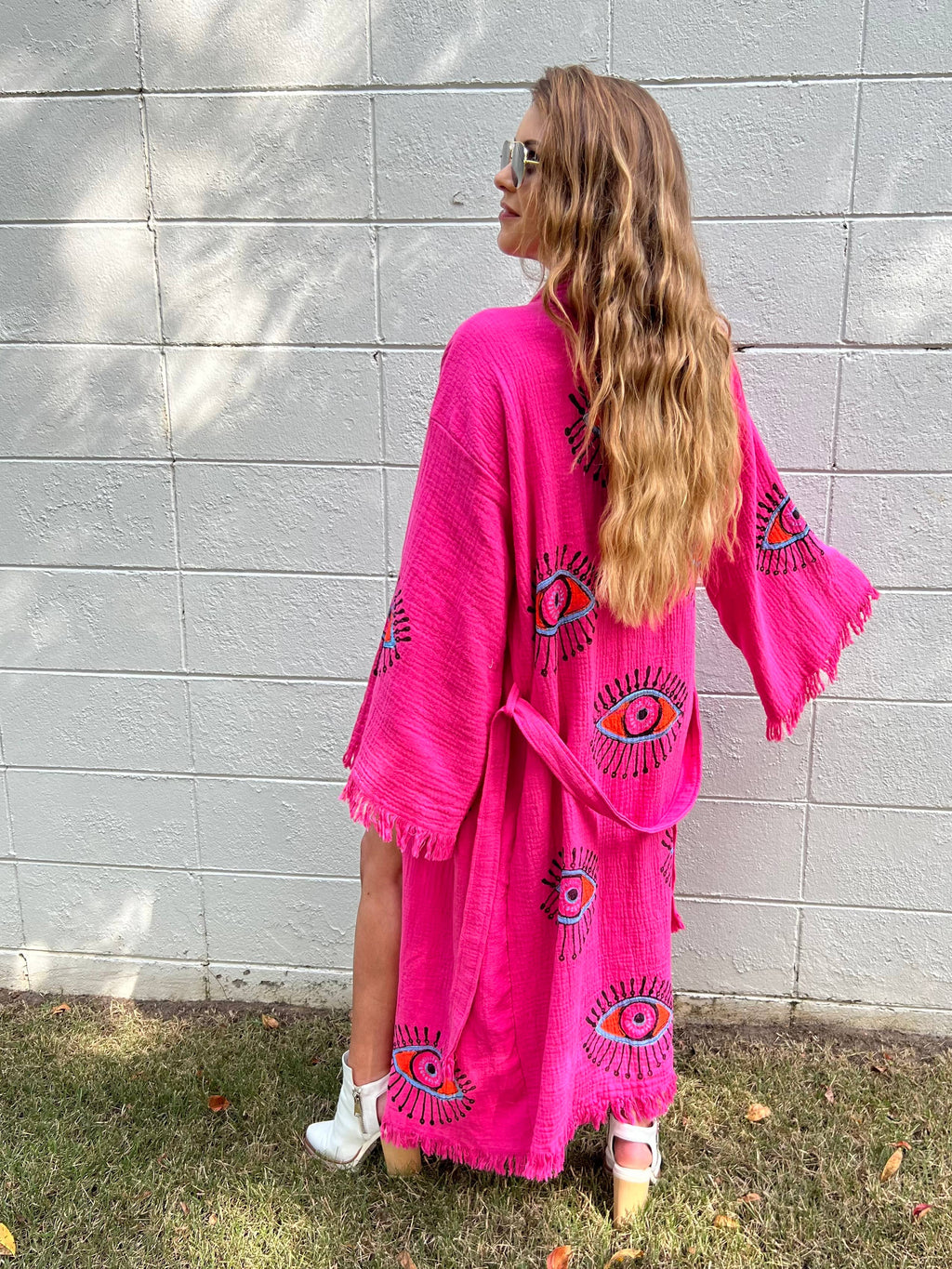 Hot Pink Multi Eye Kaftan Summer!