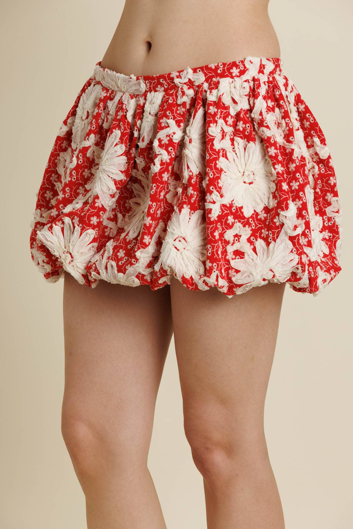 EMBROIDERED BUBBLE HEM MINI