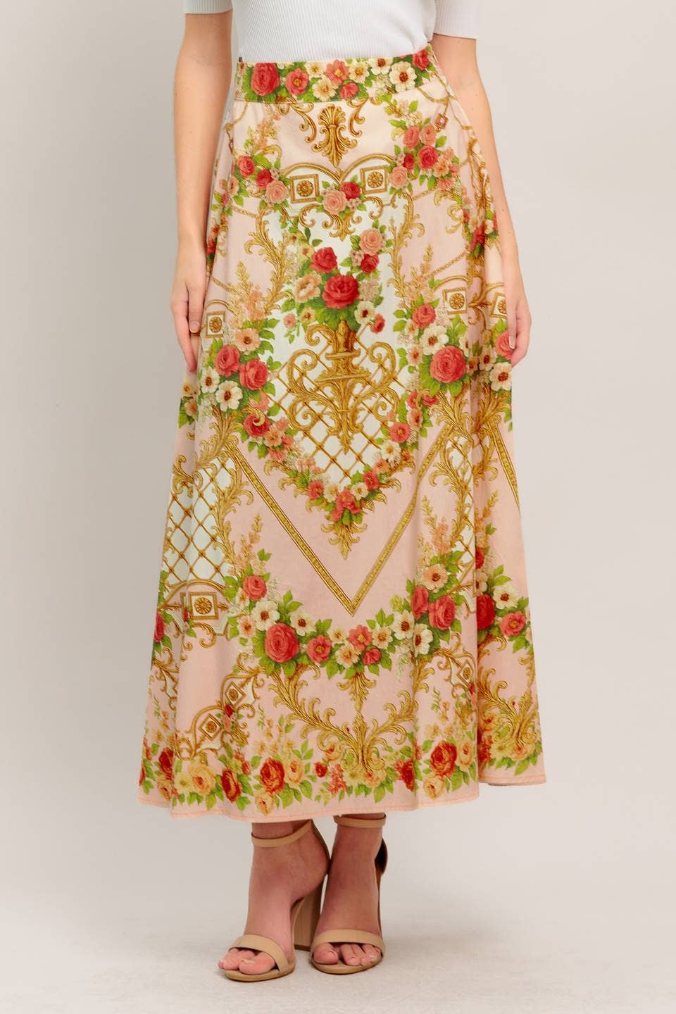 Versailles Bloom Midi Skirt