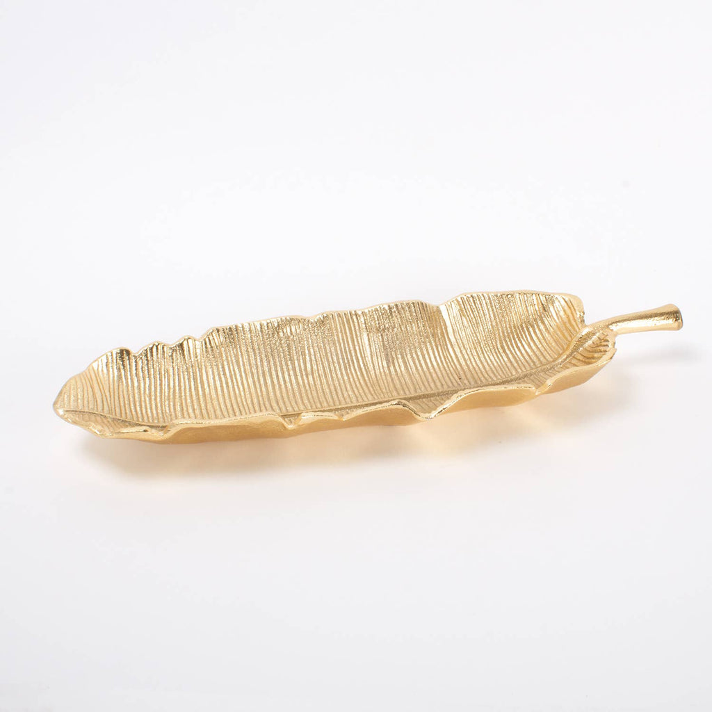 Gold Banana Leaf Vanity Tray