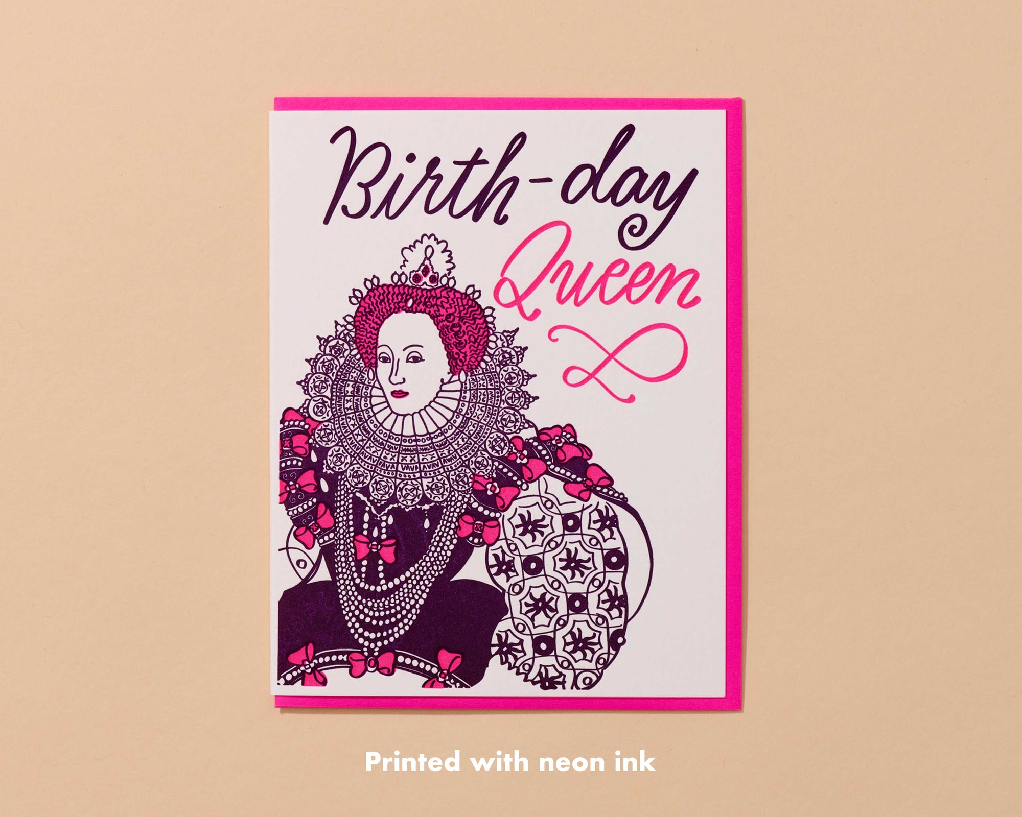 Letterpress Birthday Card—Birthday Queen (Historical)