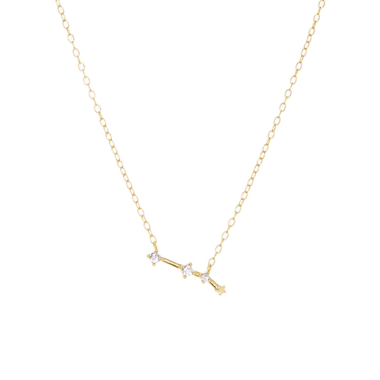 Gold plated zodiac constellation necklace