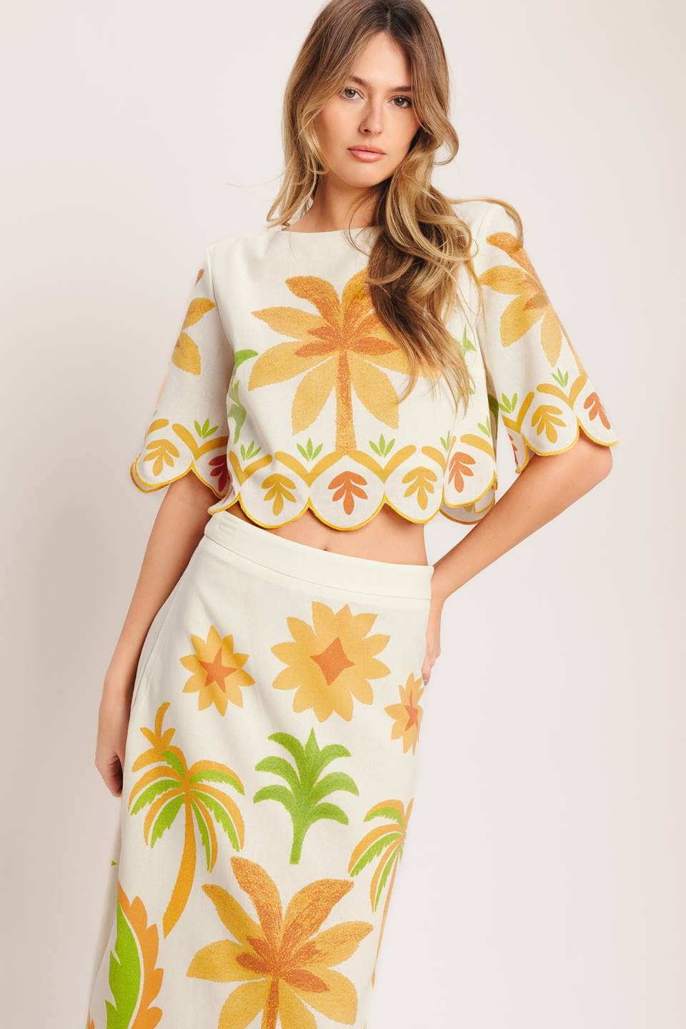 Sunny Palms Crop Top