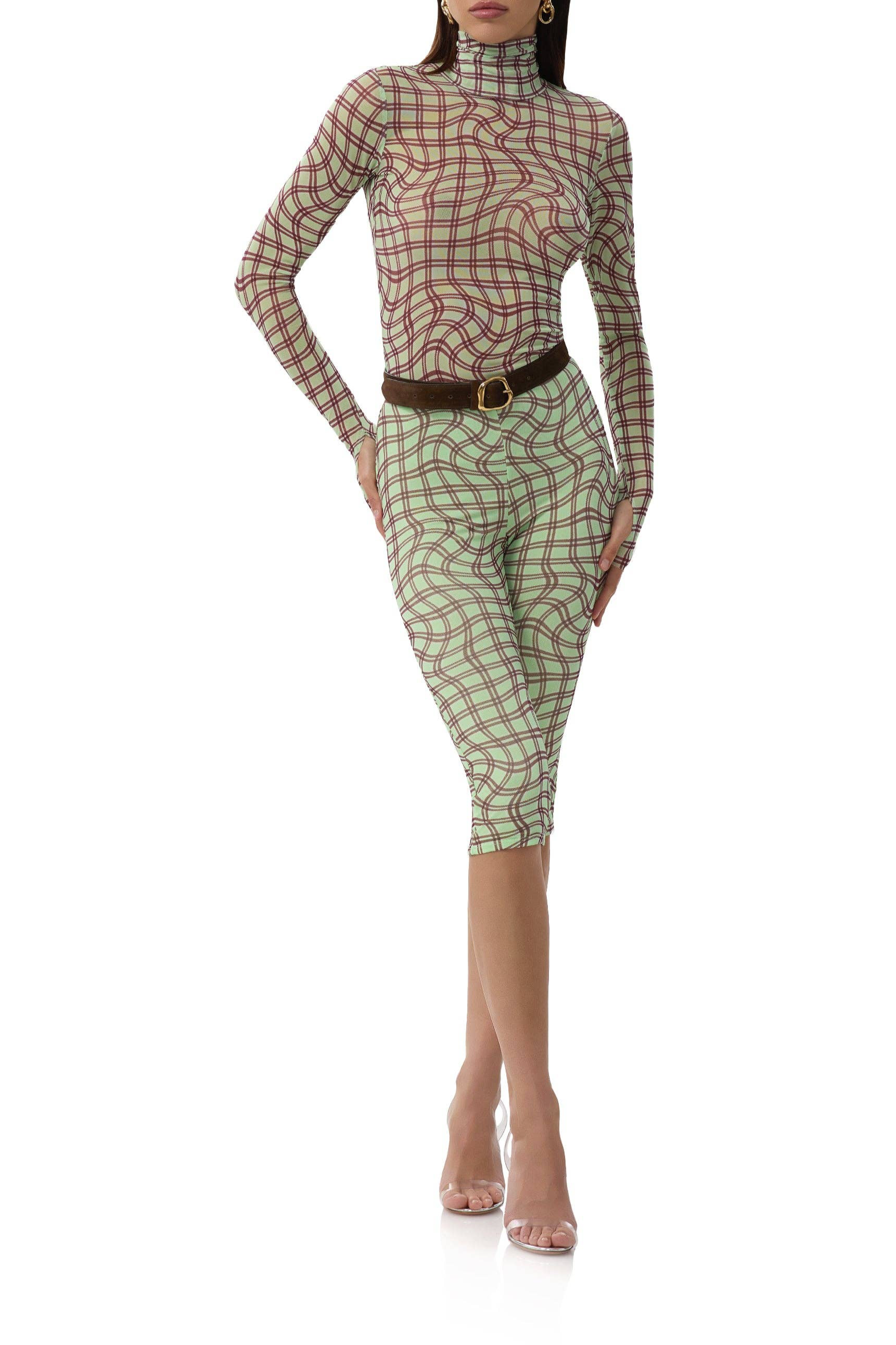 Zadie Top - Mint Plaid