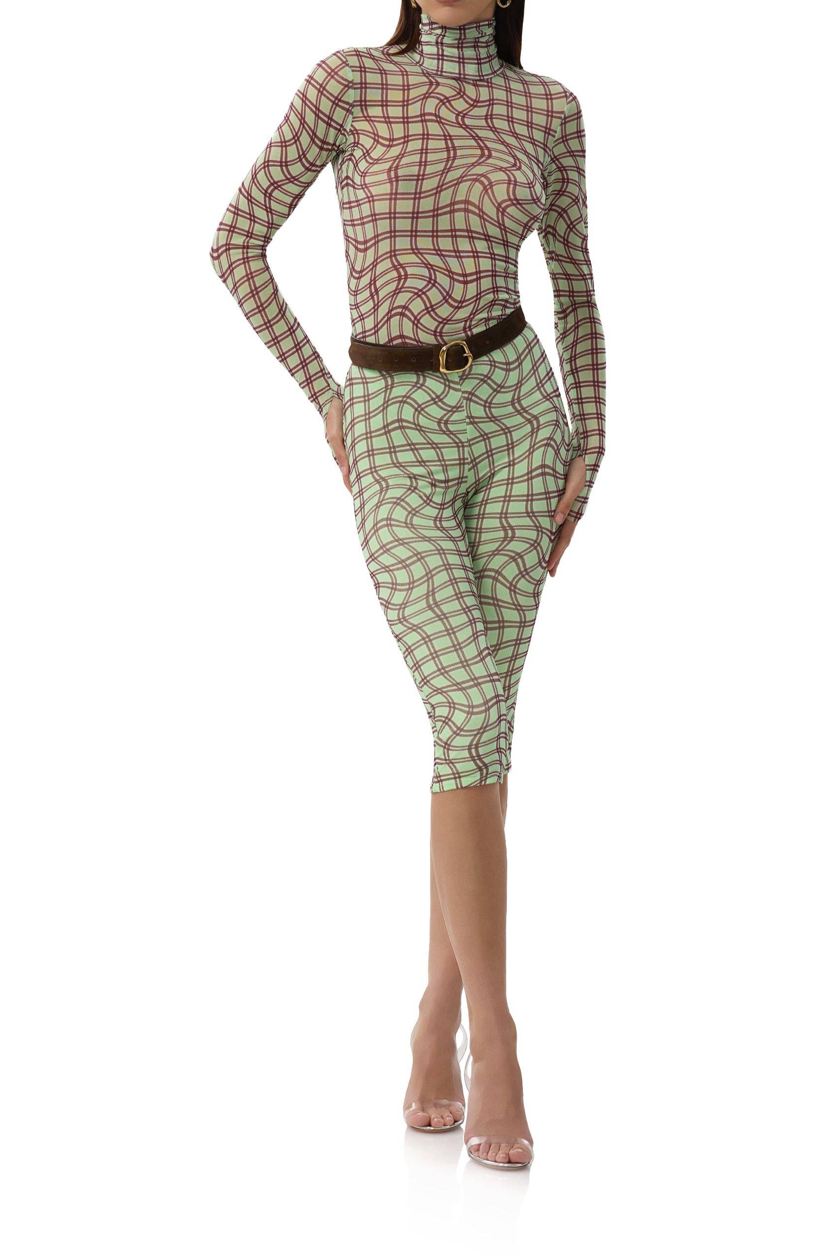 Zadie Top - Mint Plaid