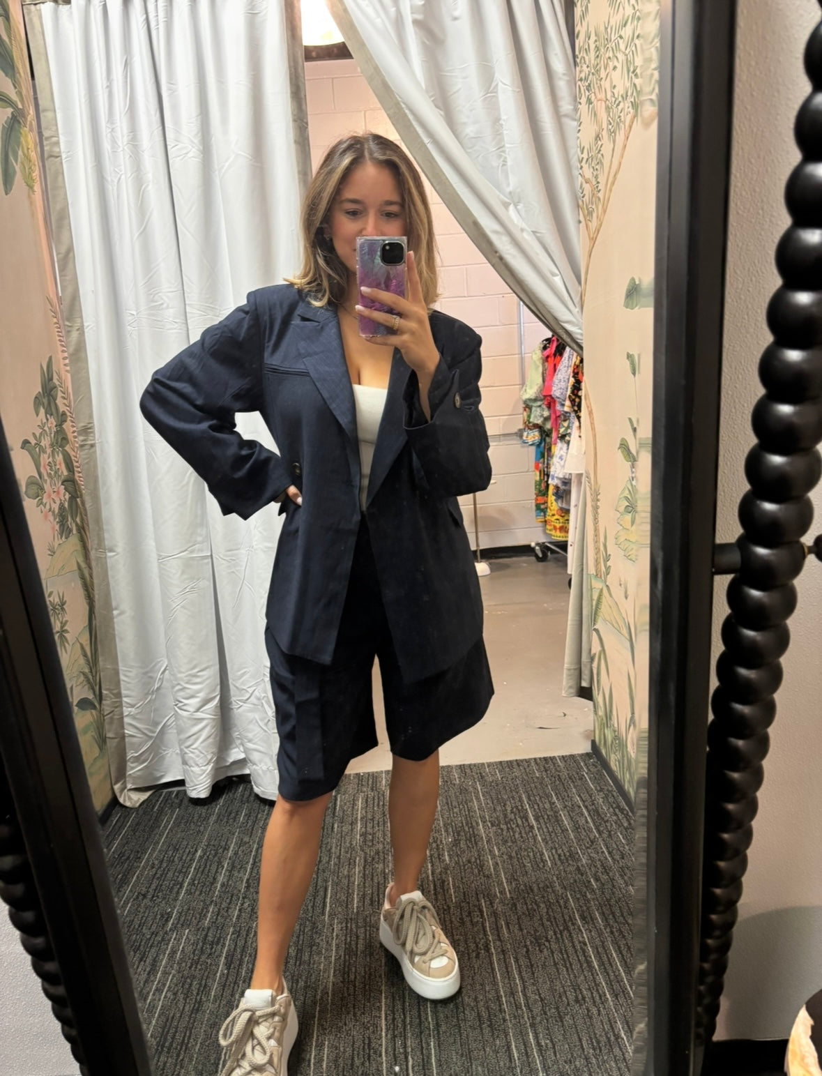 Oversized Pinstripe Blazer