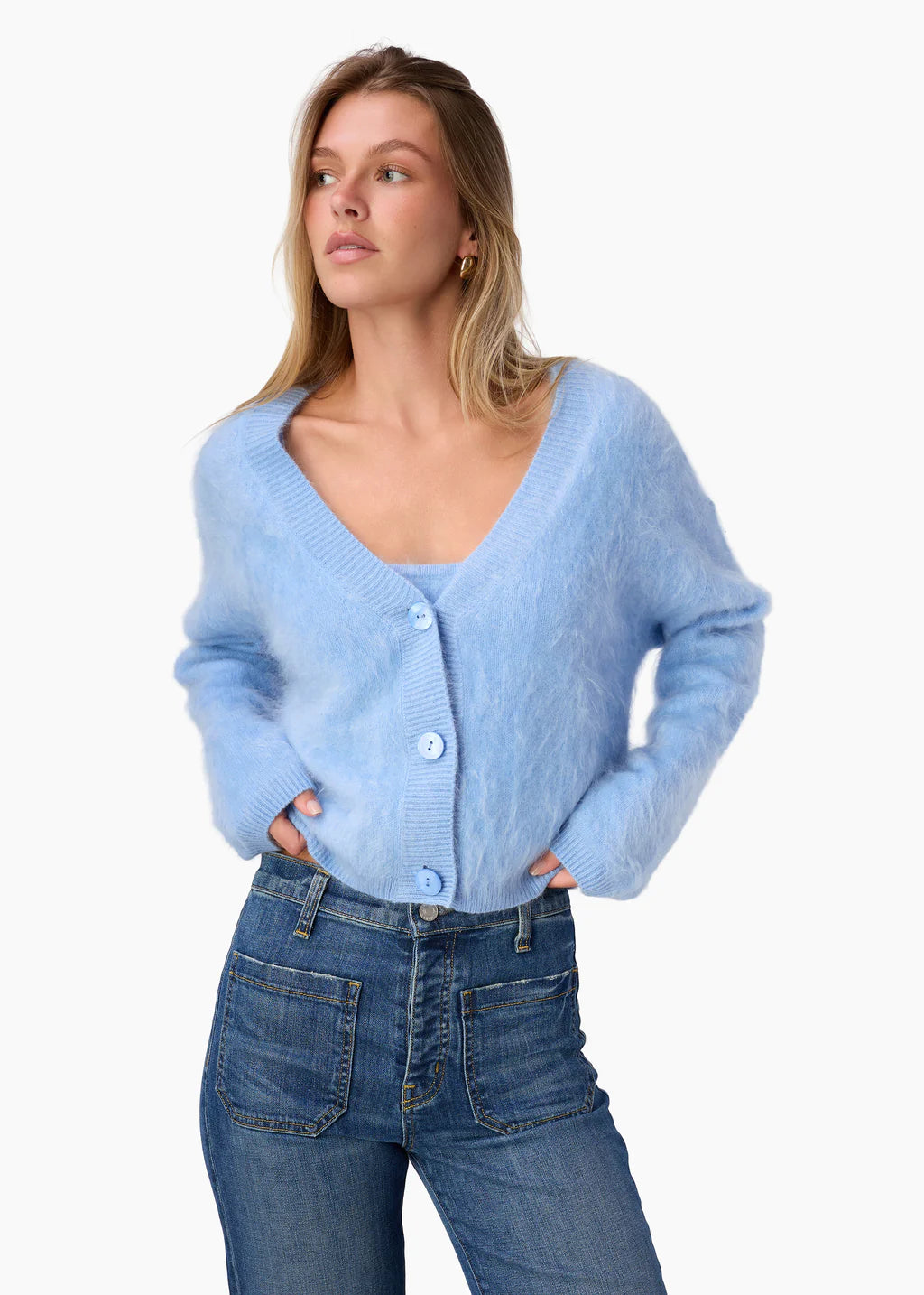 Josefa Cashmere Cardigan Cerulean