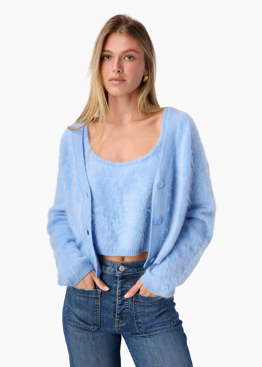 Josefa Cashmere Cardigan Cerulean