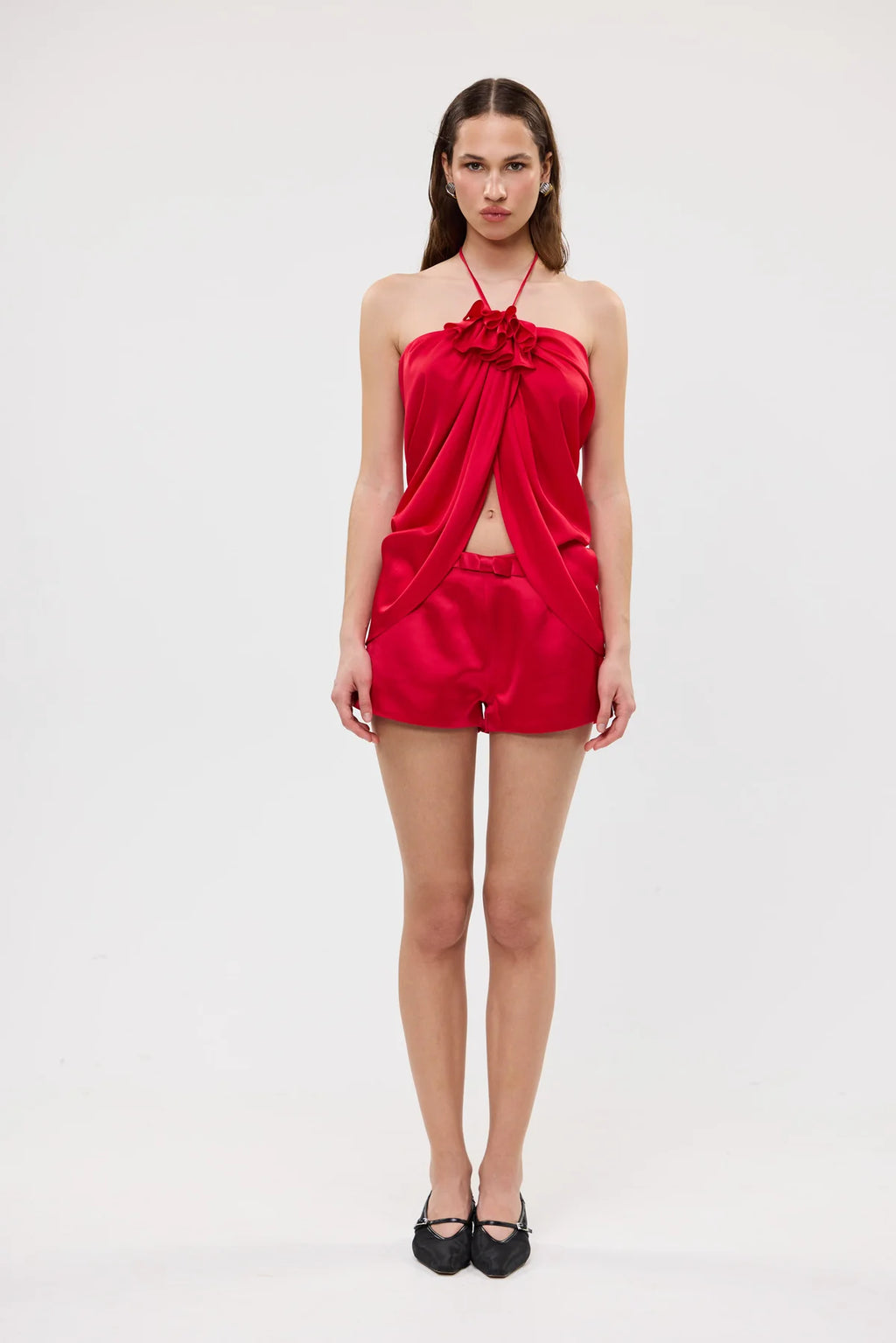 Penelope Bow Hot Short- Red