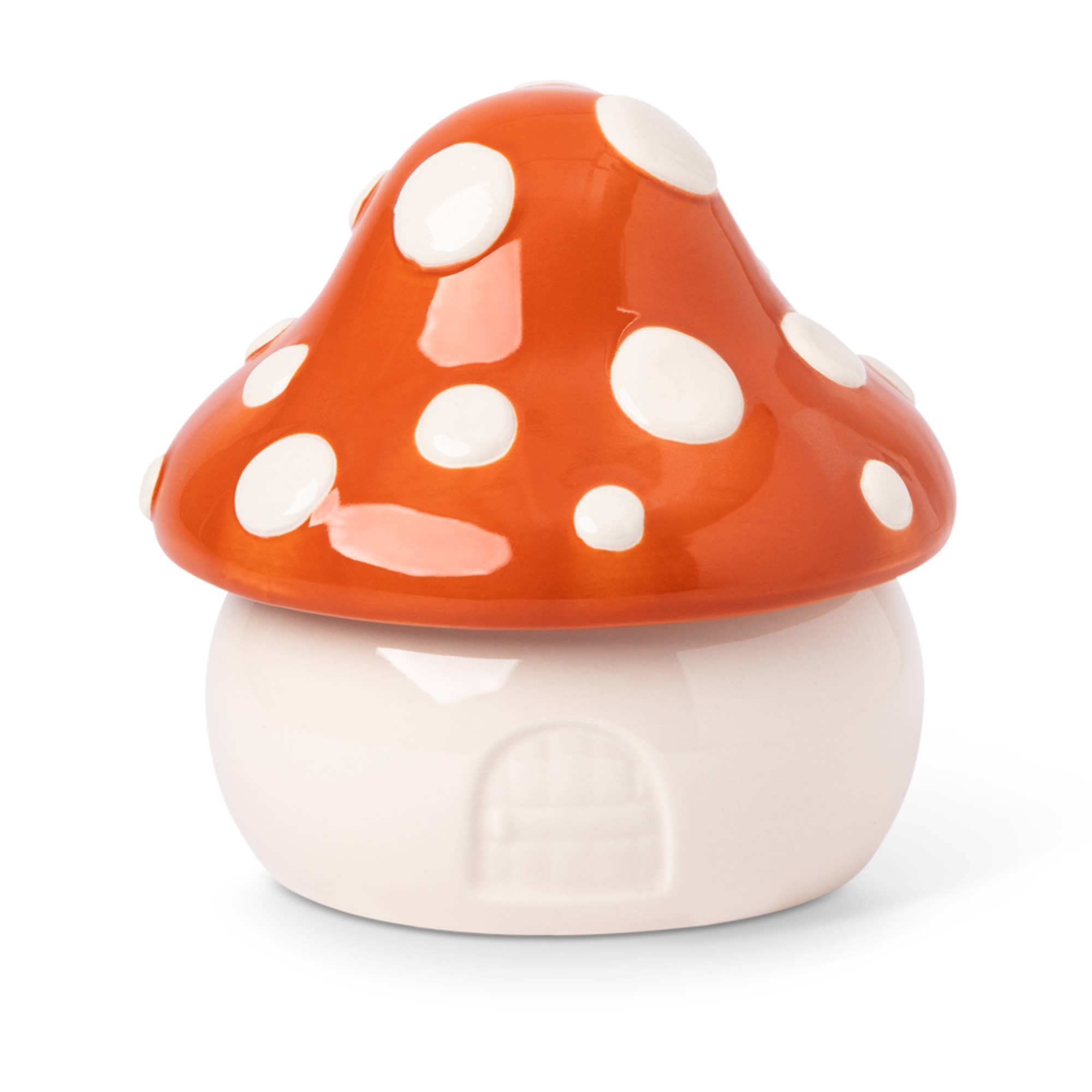 7oz Ceramic Mushroom Candle - Red