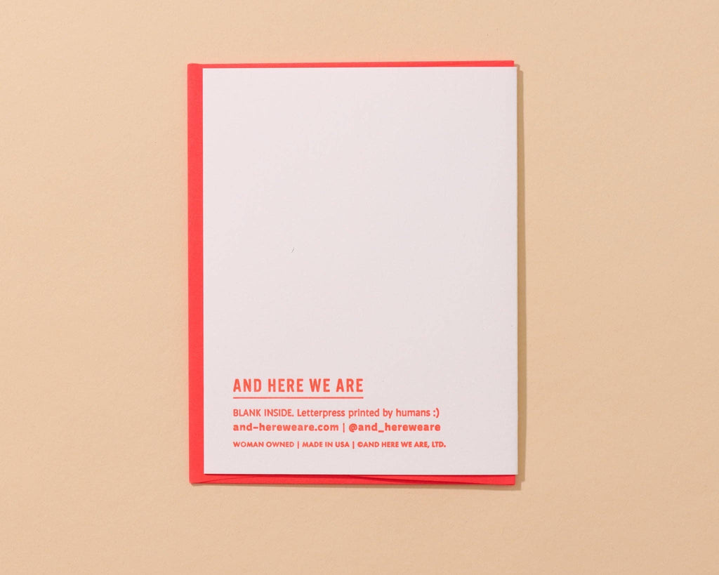 Letterpress Love Card—Sardines (Close to You, Trendy, Cute)