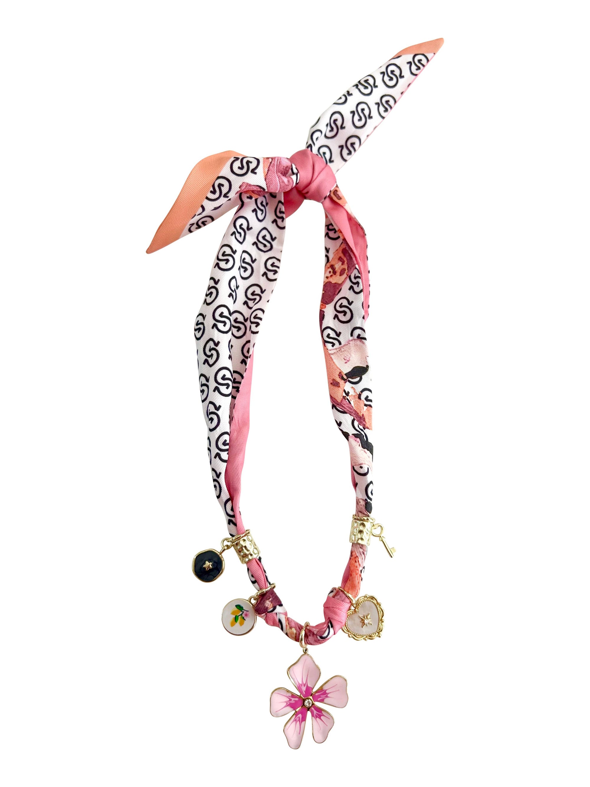 Floran Multi Charm Scarf Necklace