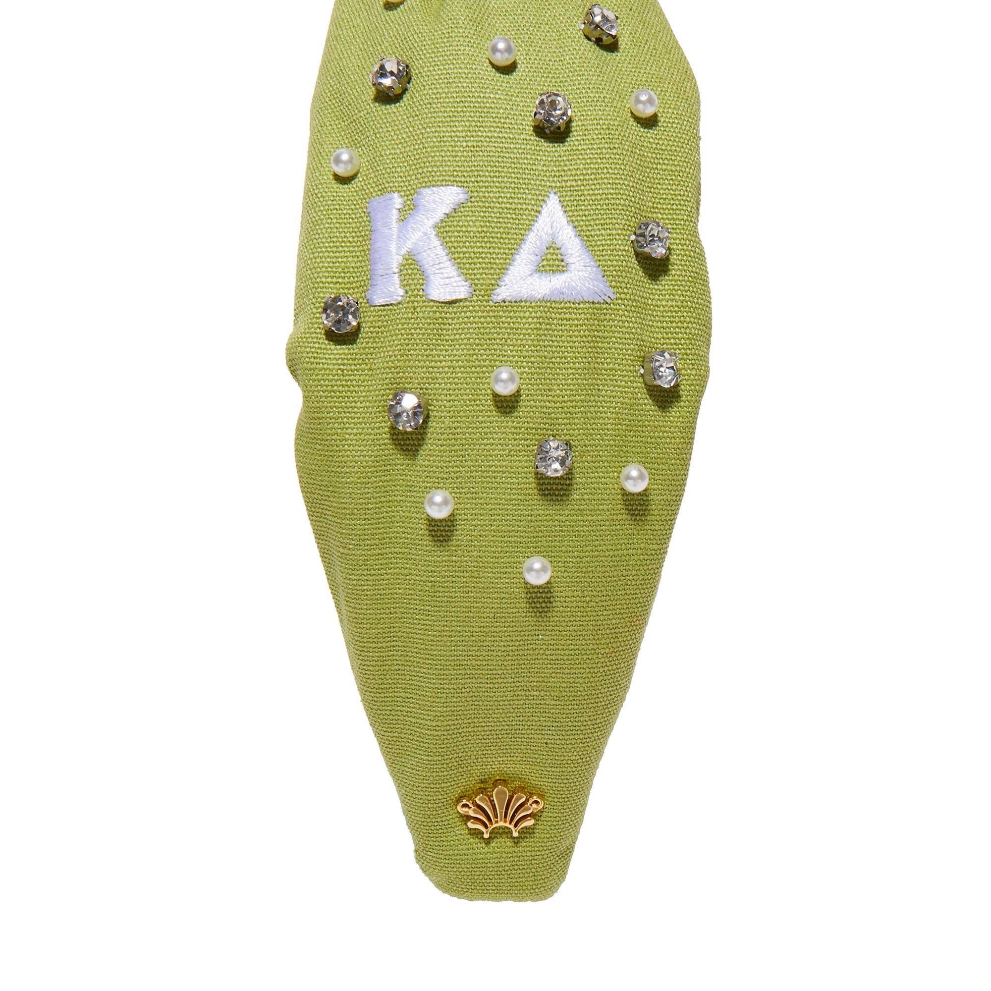 OLIVE KAPPA DELTA KNOTTED HEADBAND