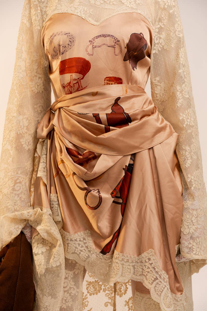 Sheer Lace Kimono Sleeve Maxi Dress