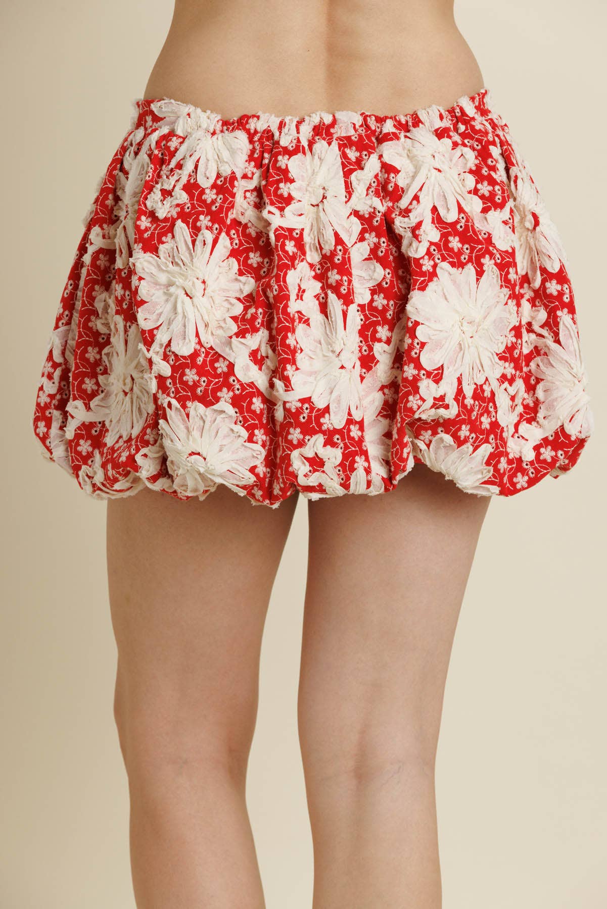 EMBROIDERED BUBBLE HEM MINI