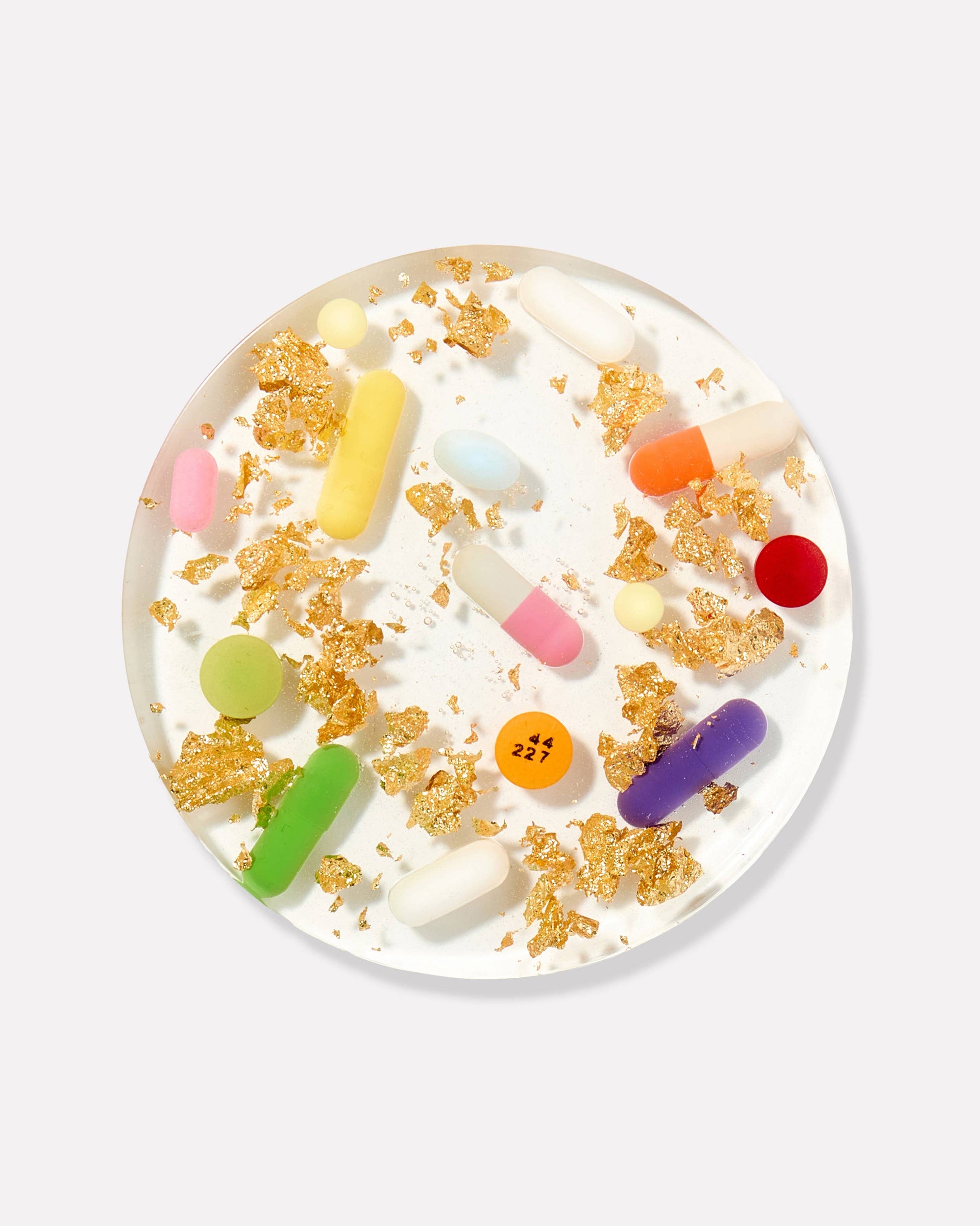 Pill + Gold Coaster
