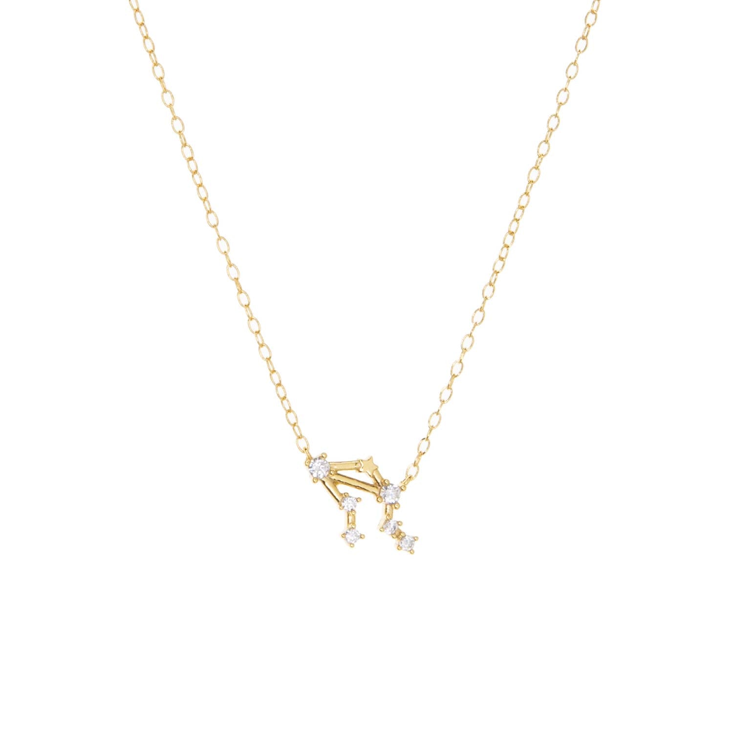 Gold plated zodiac constellation necklace