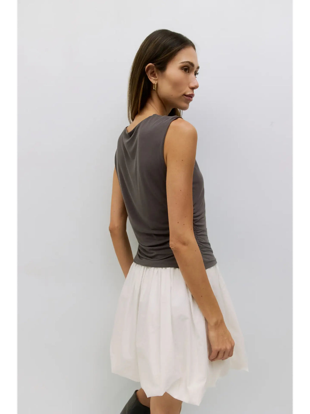 Angelique Bubble Dress Ruched Modal Top