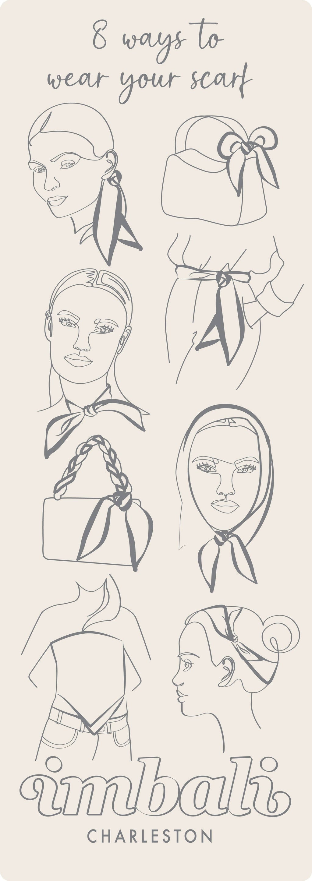 Golf Scene Scarf 25x25" - Southern Golf Course Print | Imbali Charleston