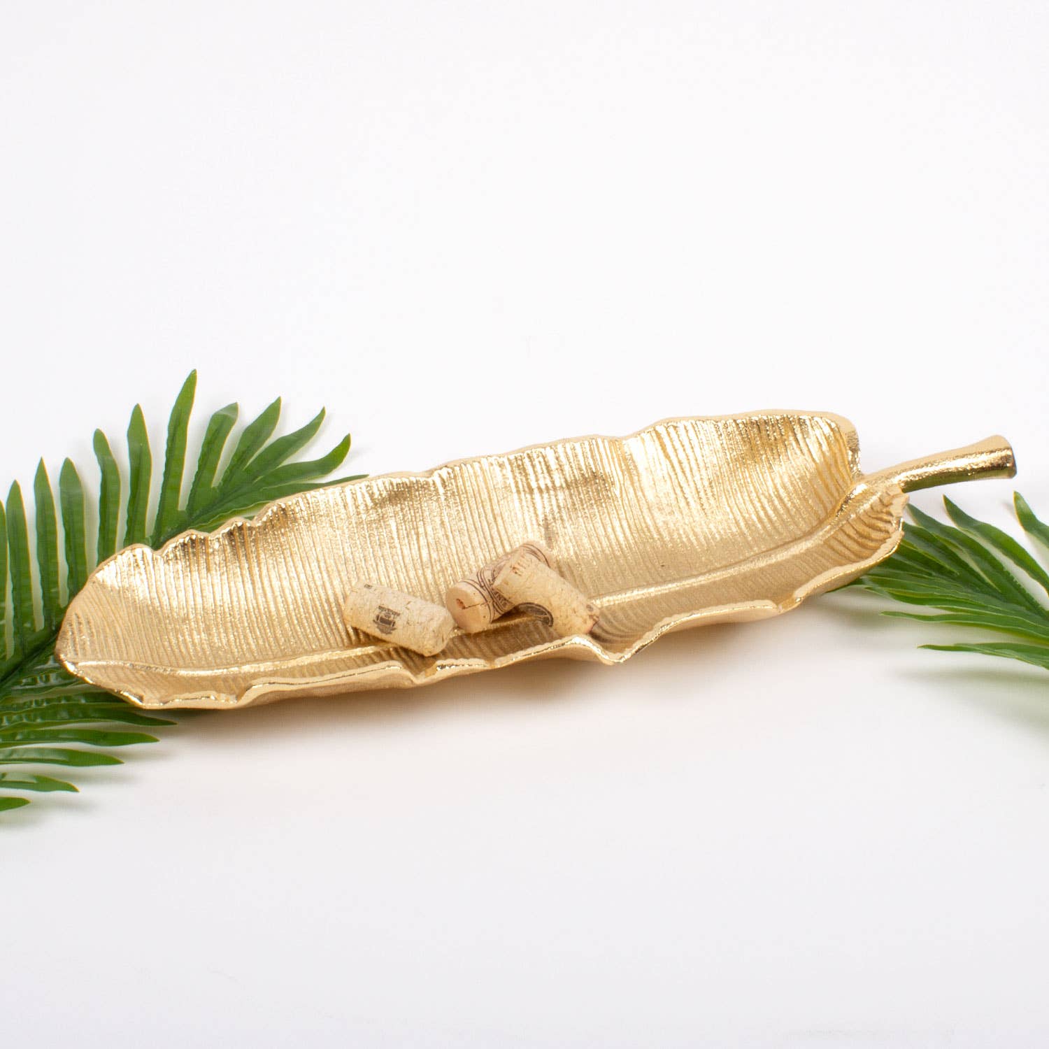 Gold Banana Leaf Vanity Tray