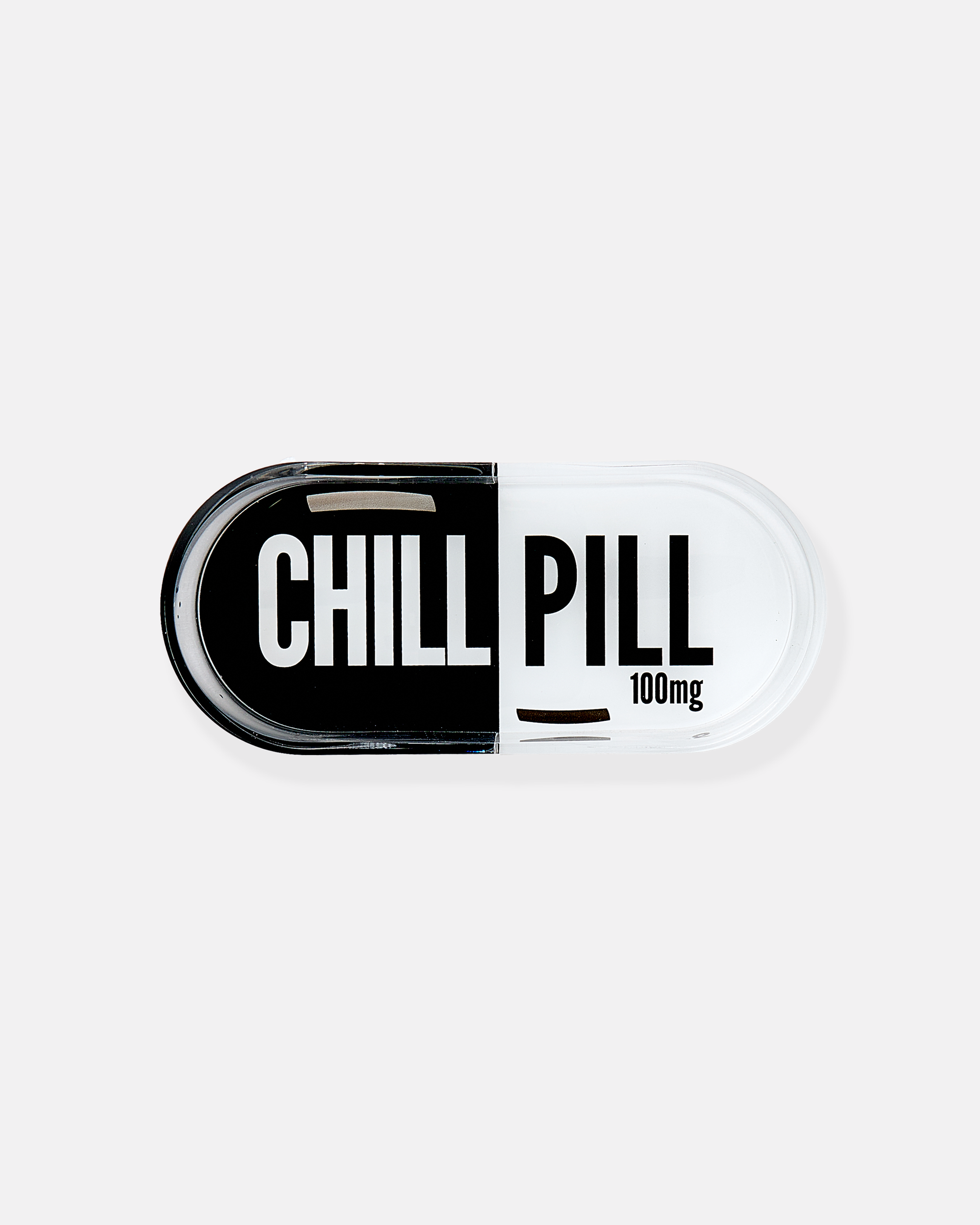 Chill Pill Trinket Tray in Black & White