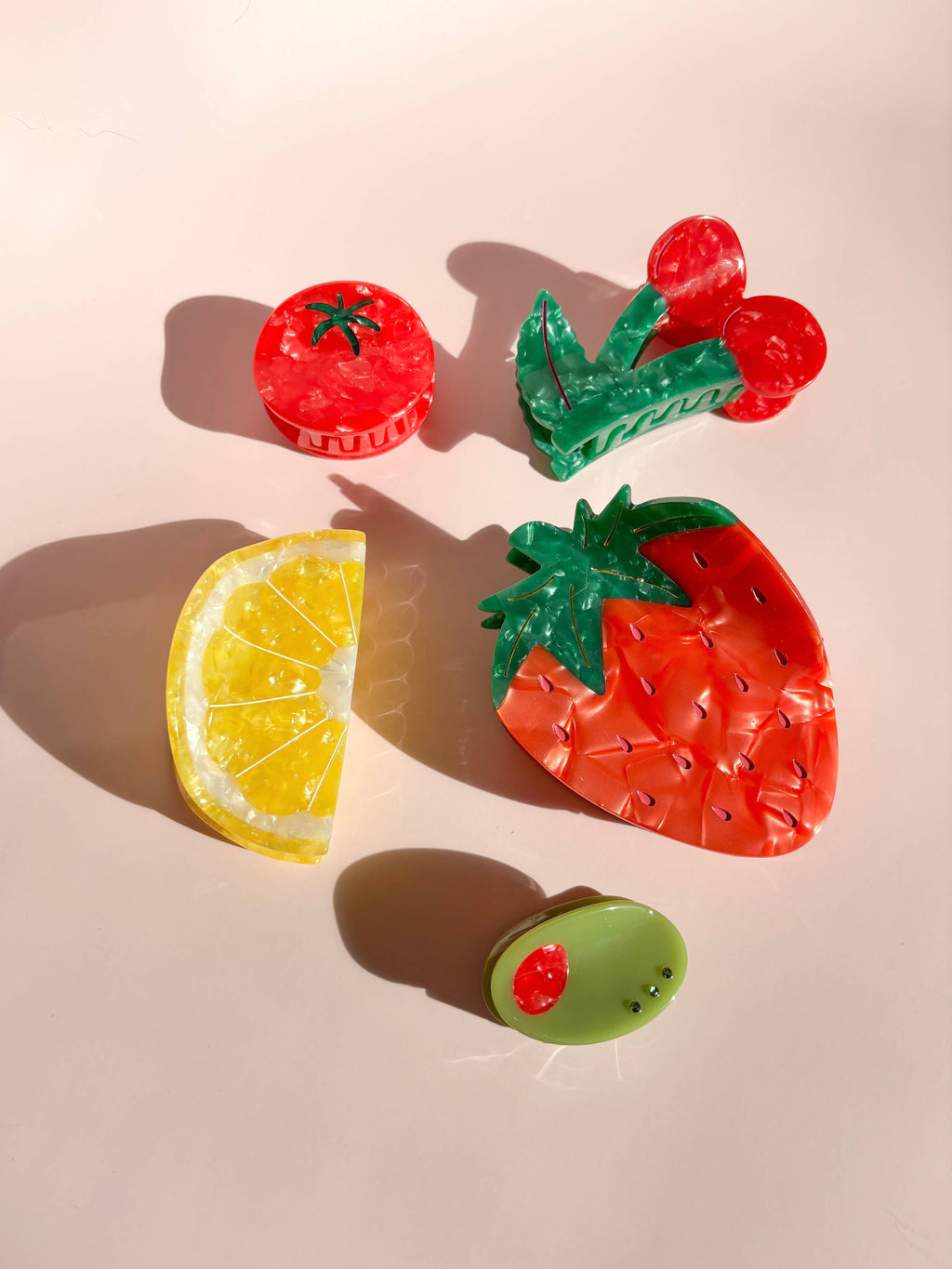 Tomato Claw Clip // Cellulose Acetate 