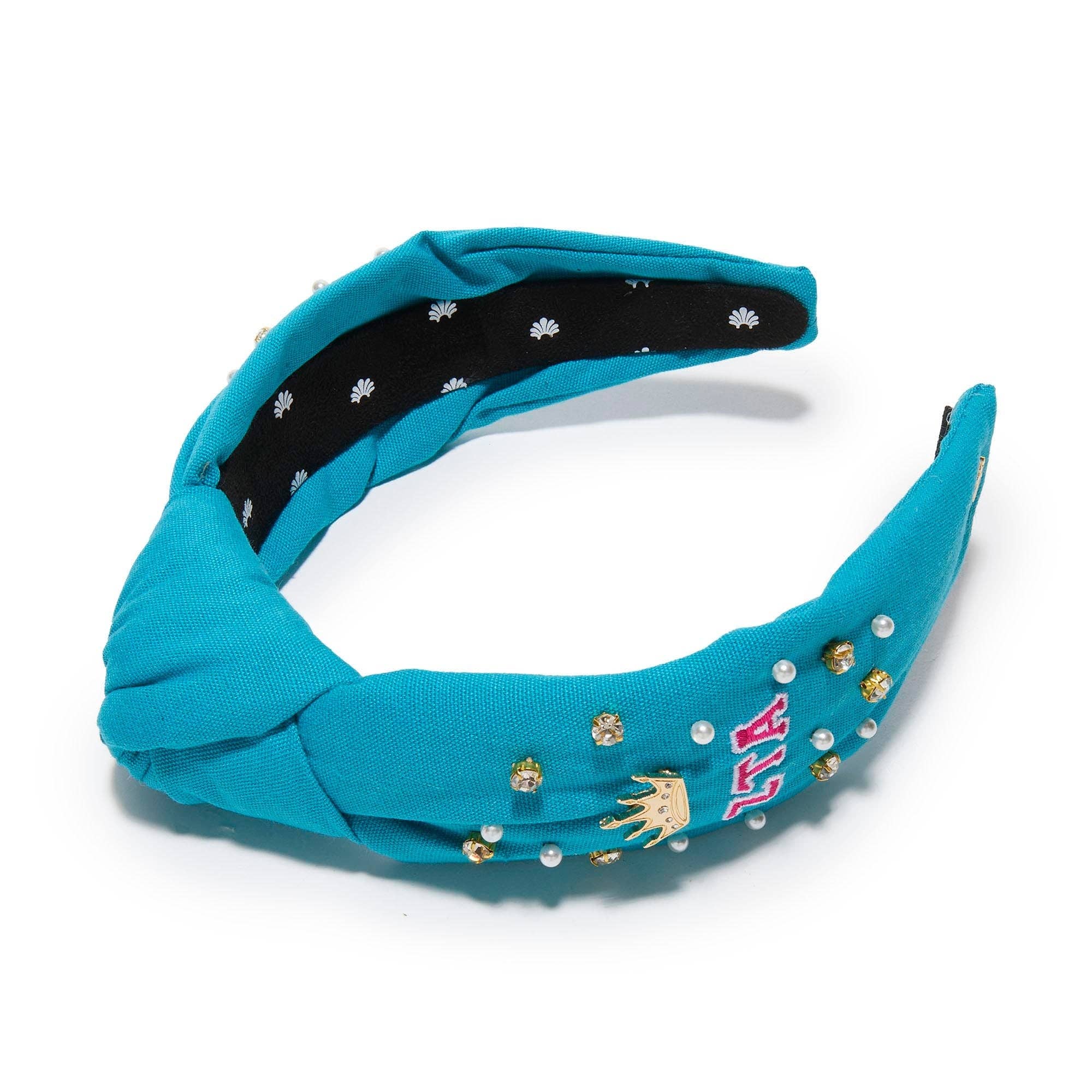 TURQUOISE ZETA TAU ALPHA KNOTTED HEADBAND