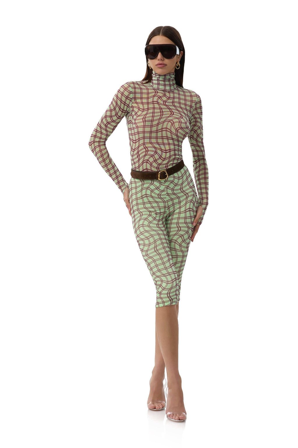 Zadie Top - Mint Plaid